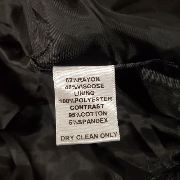 Harlowe & Graham Satin Asian Floral Embroidered Zip Bomber Jacket XS Black Y2K - Picture 11 of 14